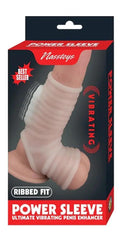 White Power Sleeve Ultimate Vibrating Penis Enhancer | Ribbed Fit Calexotics