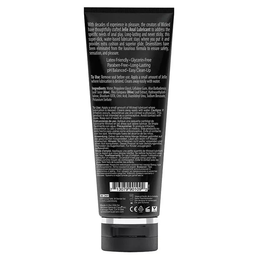 Wicked Sensual Care | Jelle Water Based 8oz Anal Lubricant 240ml https://www.mysexshop.co.za/