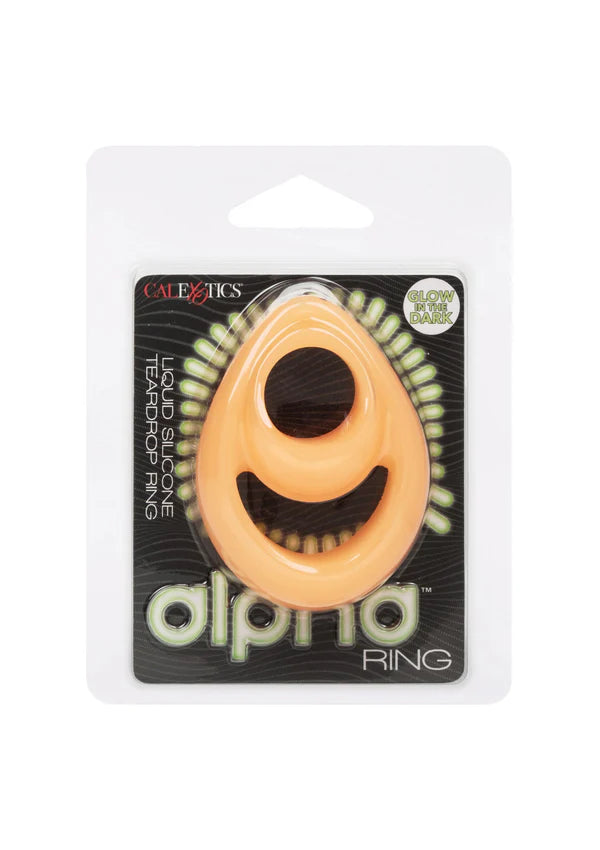 Alpha Silicone Teardrop Ring | Glow-In-The-Dark| Stretchy & Comfortable