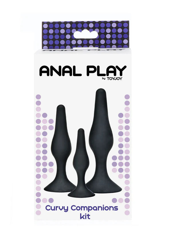 Toy Joy Anal Play | Curvy Companions Kit | 3 Pieces | Black