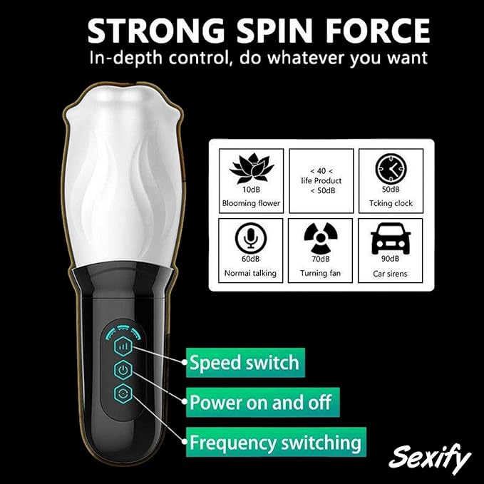 Tornado 360 Rotating Masturbator Cup | First Class Head Spinning Job | USB