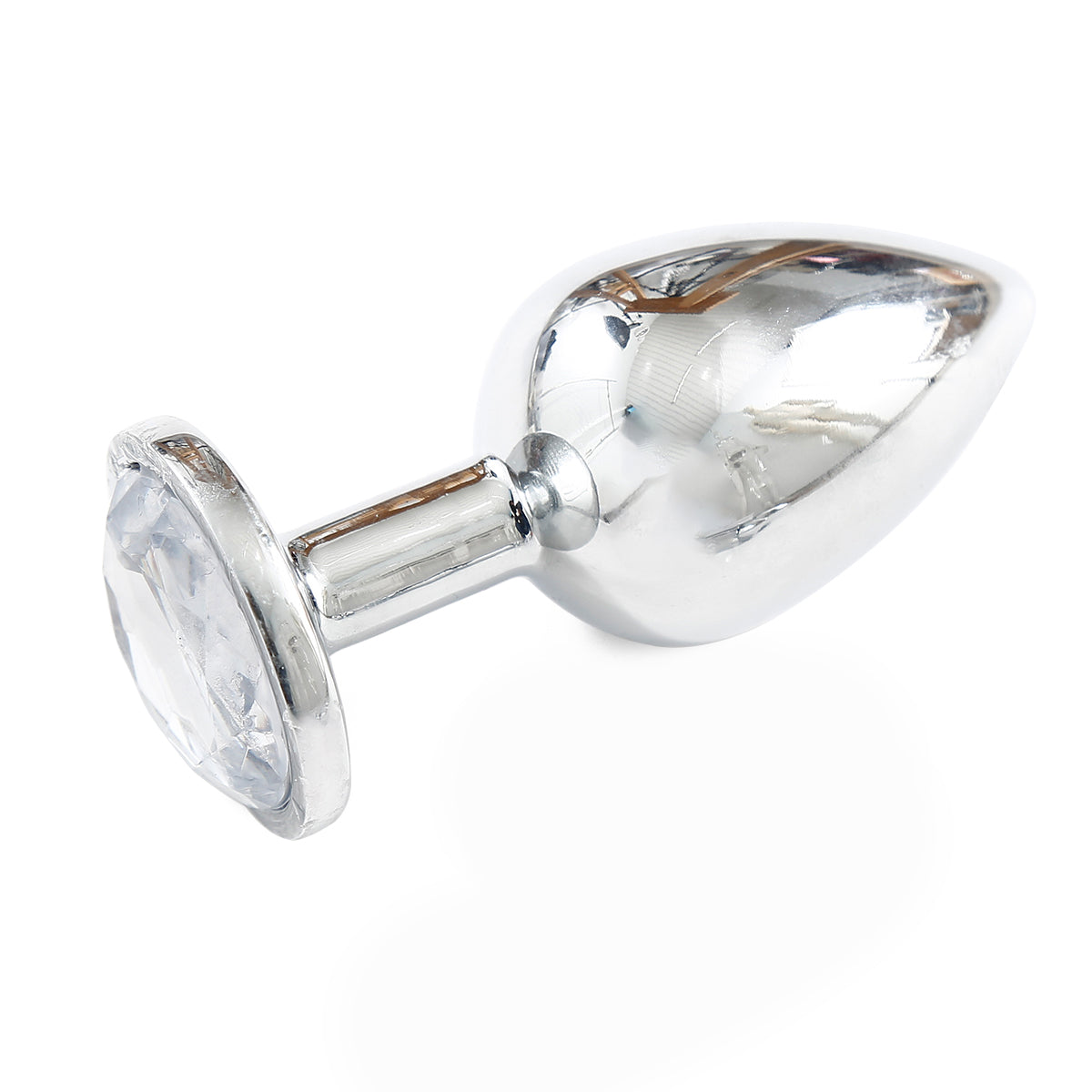 Silver Butt Plug Diamond Large