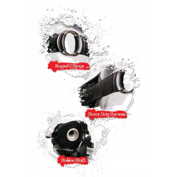 Fetish Fantasy | 11" Extreme Hollow Strap-On | Black 