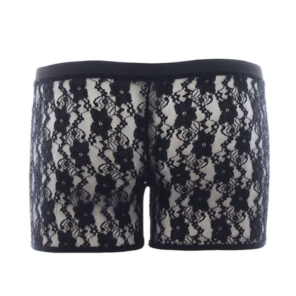Kink Open Crotch Boxer Briefs | Lace | Black | Elastic Waist