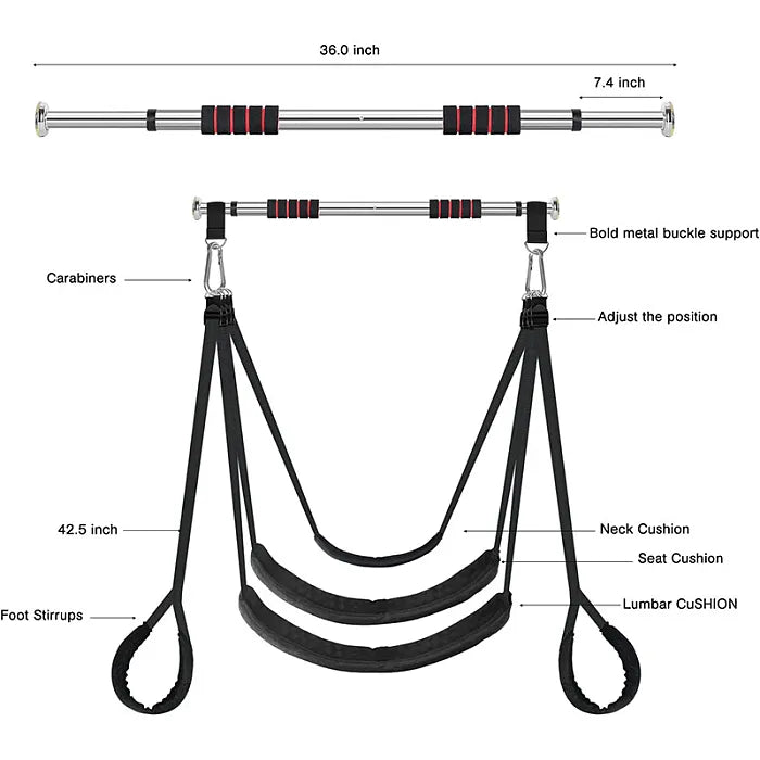 Come Closer Love Sling | Weight Less | Black & Red