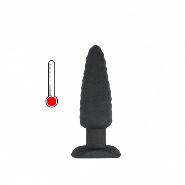 Heat Up Vibrating Butt Plug | Black | 3 Function | USB | Medium