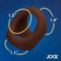 Jock Discreet Silicone Cock & Ball Ring | Brown | Stretchy Jock