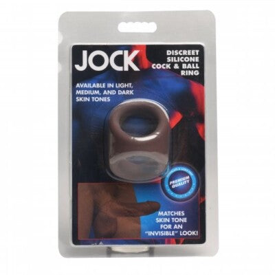 Jock Discreet Silicone Cock & Ball Ring | Brown | Stretchy Jock