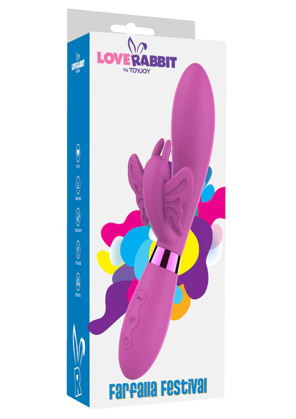 Toy Joy | Love Rabbit  Farfalla Festival Vibrator | Waterproof IPX5 | USB