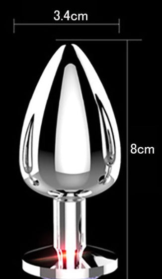 Silver Butt Plug Deep Yellow Medium