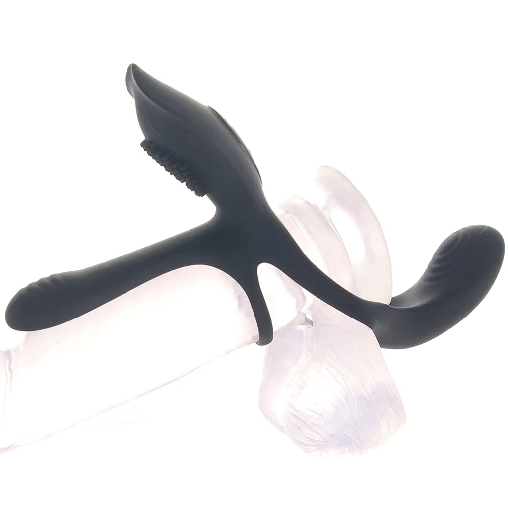 Playboy 3-Way Vibrating Cock Ring | Dual Motors | Clit & Anal Stimulation playboy