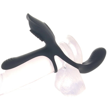 Playboy 3-Way Vibrating Cock Ring | Dual Motors | Clit & Anal Stimulation playboy