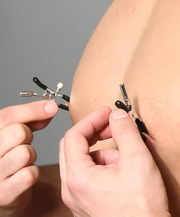 Fetish Fantasy Tassel Nipple Clamps | Adjustable | Silicone Tips