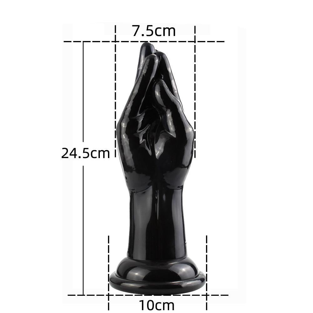 Come Closer Large Clear Hand Butt Plug | Suction Cup | Flexible | Free Satin Bag