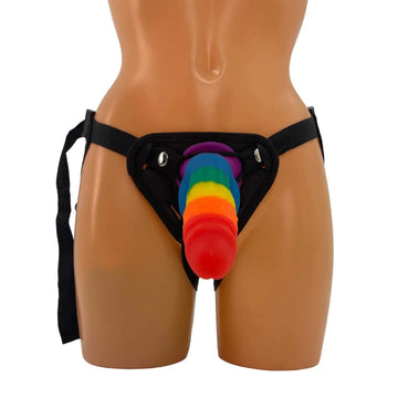 Pride Rainbow Dildo Strap-On Harness | Adjustable | O/S