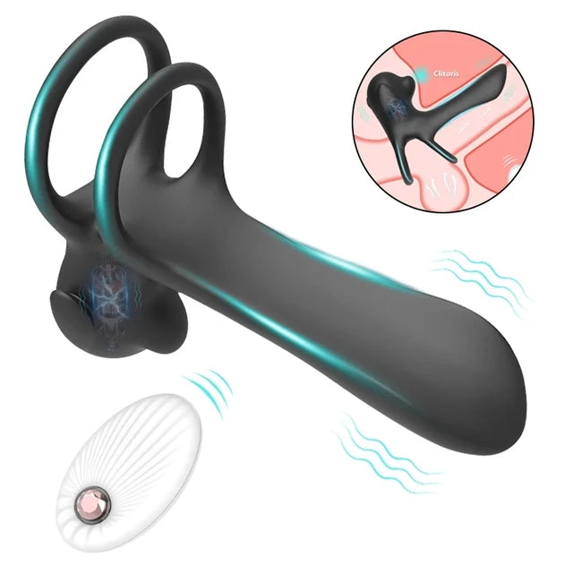 Vibrating| Penis Ring |Clitoris Vibrator| Remote Control |For Couples | 20 Modes