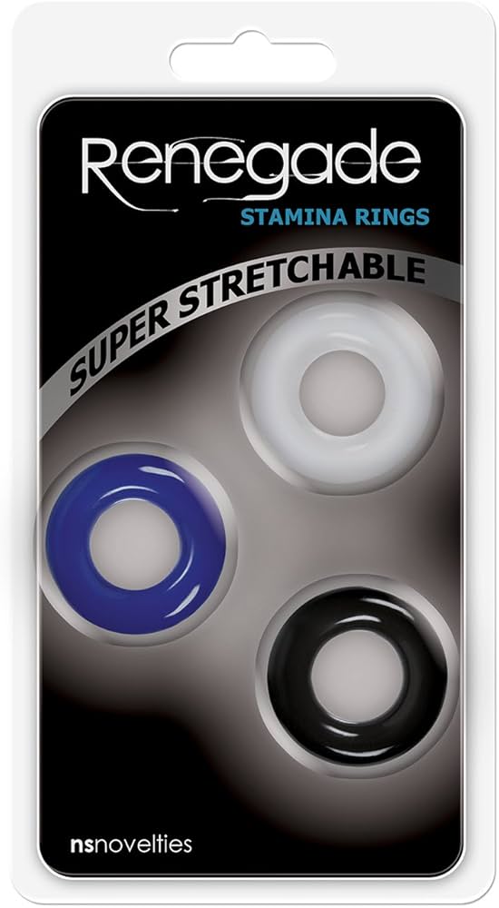 Renegade Stamina Cock Ring Set | 3-Pack | Super Stretchy Come Closer