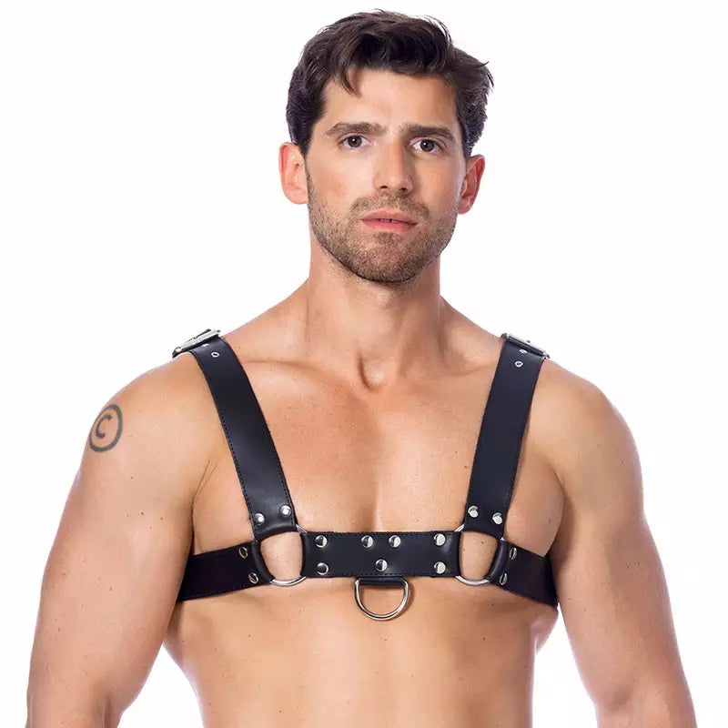 Rimba BDSM Bondage Harness | Faux Leather Adjustable | Cock Ring | Bla…