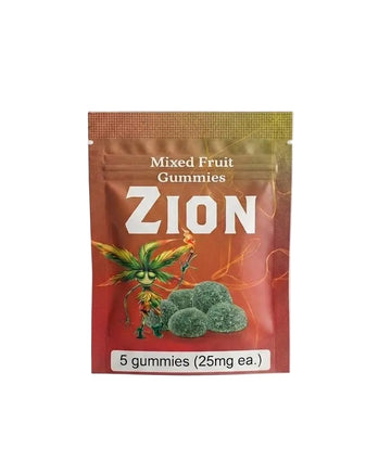 Zion Mixed Fruit TCH-Infused Gummies (25mg) 5 Pack
