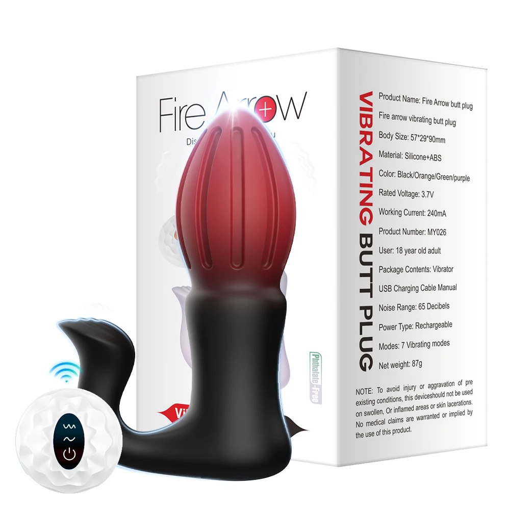 Fire Arrow | Vibrating Butt Plug | Remote Control | 7 Vibration Modes