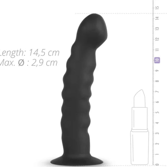 Penicela Strap-On Harness | Black Bendable Dildo | Adjustable | O/S