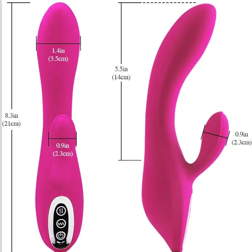 Lelos Cerise Pink Rabbit | 2 Motors Vibrator |  7 Modes | Medical Grade silicone | USB