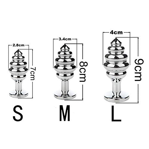 Rimba Wavy Silver Diamond Butt Plug Kit S/M/L | Free Satin Bag Shelly