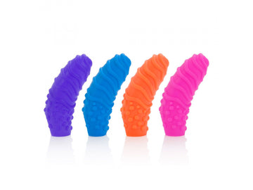 Set Of 4 Calexotics Stimulator  | Silicone Finger Swirls | Multicolours