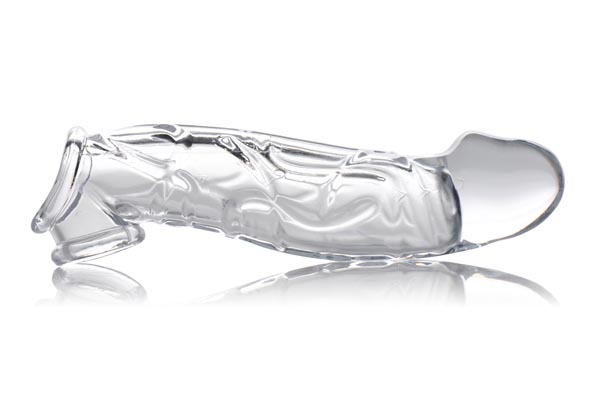 Size Matters Clear 9" Penis Sleeve & Ball Stretcher | 2" Extender | Silicone