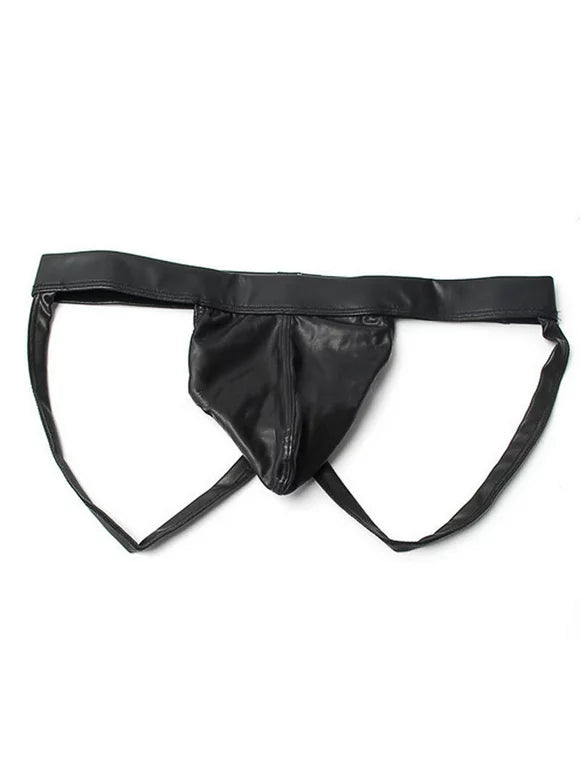 Come Closer Leather Jock Strap | Black