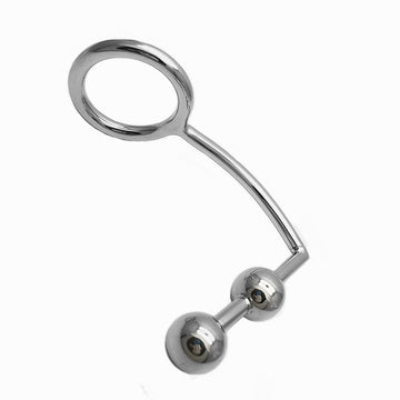 Come Closer | Steel Ring | Anal Double Hook |  Silver