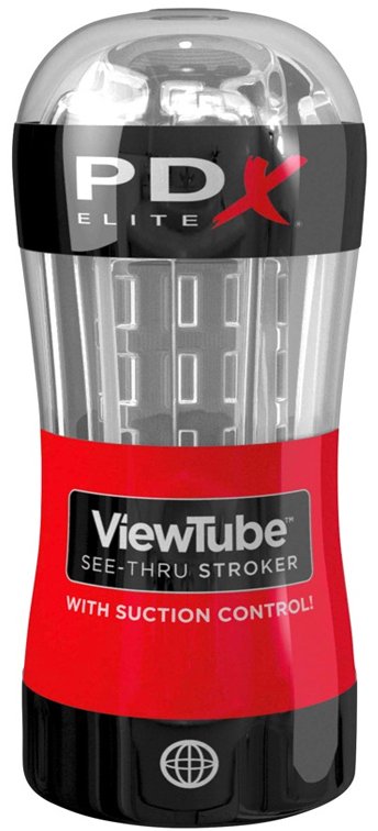 PDX Elite View Tube See Thru Stroker  | Suction Control