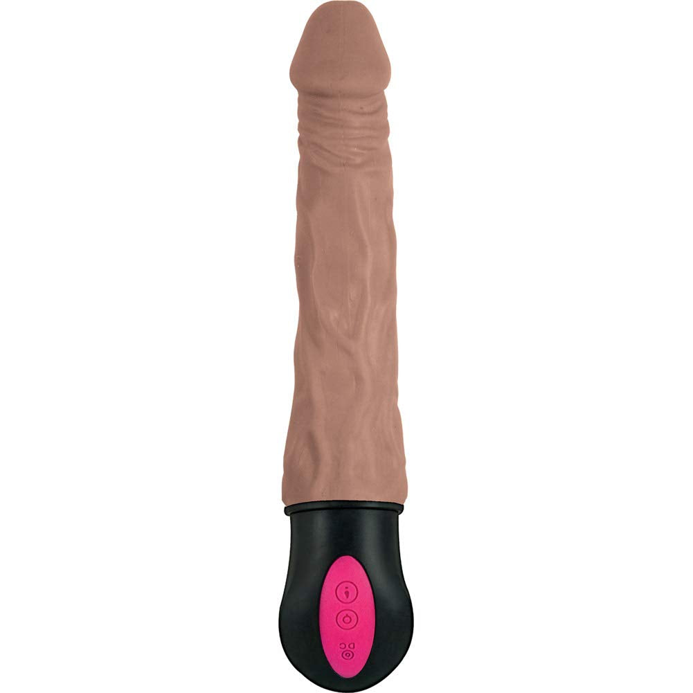 Realskin Hot Cock Vibrator | Bendable | Heating | USB | 6.5" | Brown |…