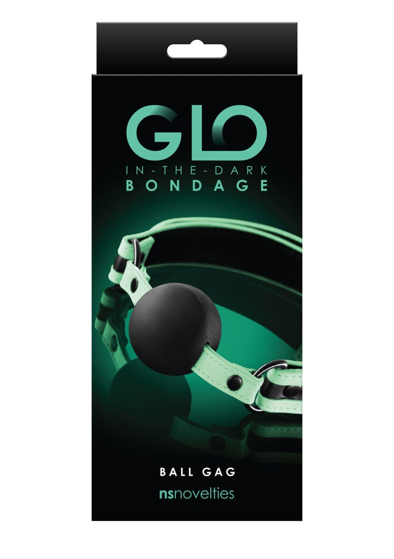 Glo In-the-dark Bondage Ball Gag | Silicon | Soft Vegan Leather | Adjustable