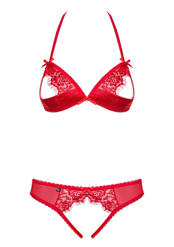 Obsessive 870 Spicy Cup-less Set | Open Crotch | Multi Stretch | Padd…