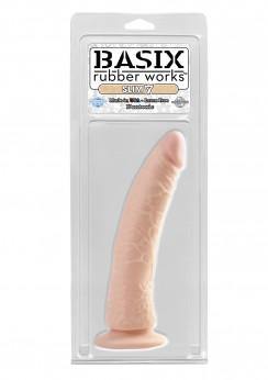 Basix Skin Rubber Works 7" Slim With Suction Cup | Nude - https://www.mysexshop.co.za/