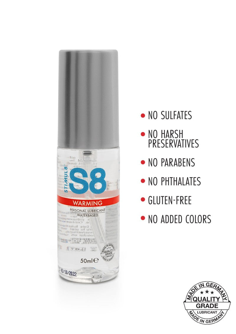 S8 Premium Warming Lubricant | Water based  2 In One | Hot Passion