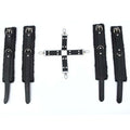 Come Closer Wrist & Ankle cuffs Kit | Black | Padded | Sex Slave