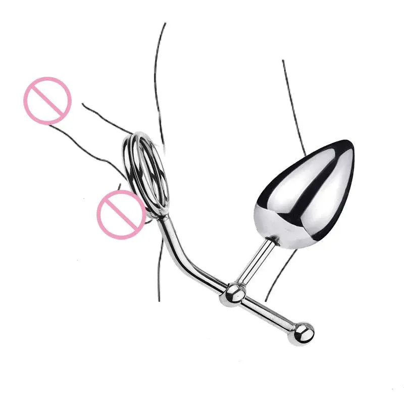 Come Closer | Fetish Chrome Ring | Anal Adjustable Hook | Stainless Steel Come Closer