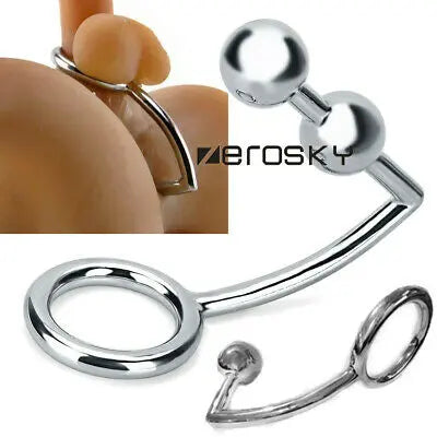 Come Closer | Steel Ring | Anal Double Hook |  Silver Come Closer