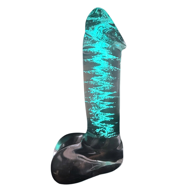 ICICLES Fetish Glass Dildo 5" | Fire & Ice | Hand Blown | Glow In The 