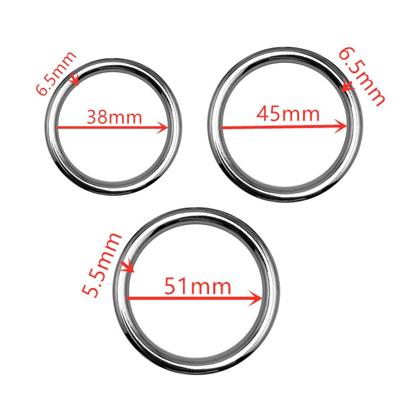 Come Closer Cock Ring Multi Set | Stainless Steel  | Chrome