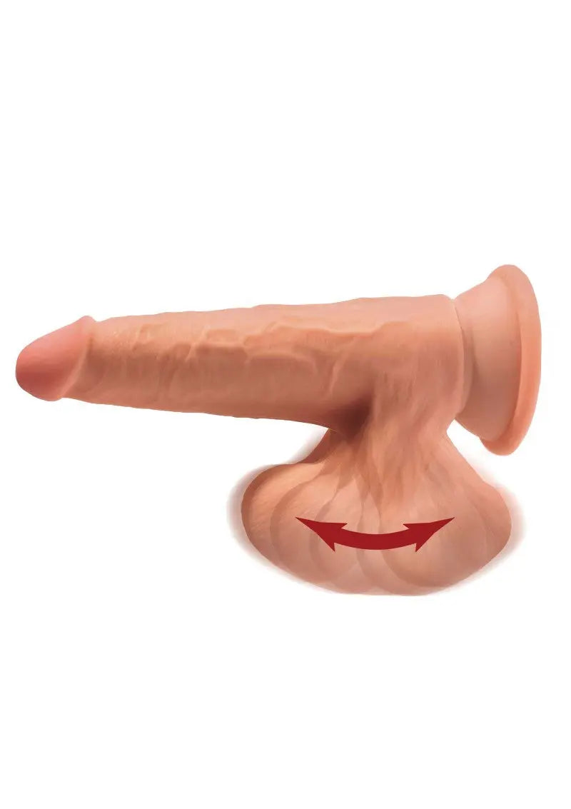 King Cock 3D 7' | Triple Density Cock Swinging Balls | Tan