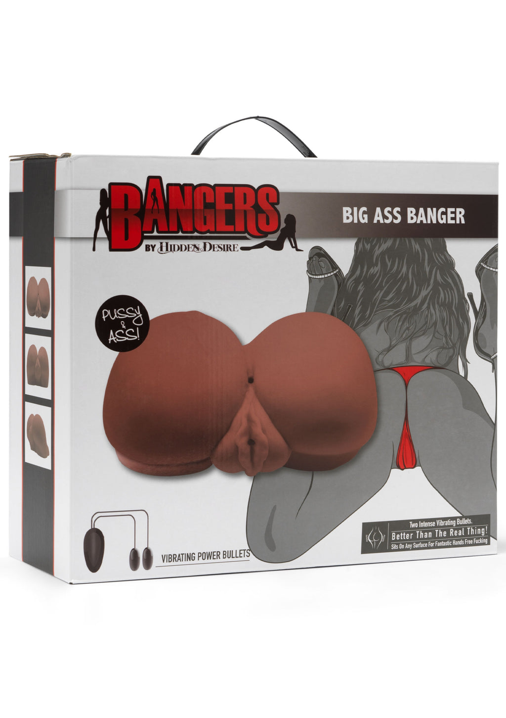 Big Ass Banger Brown l Masturbator | Vibrating Ass & Pussy | 2 x Power…
