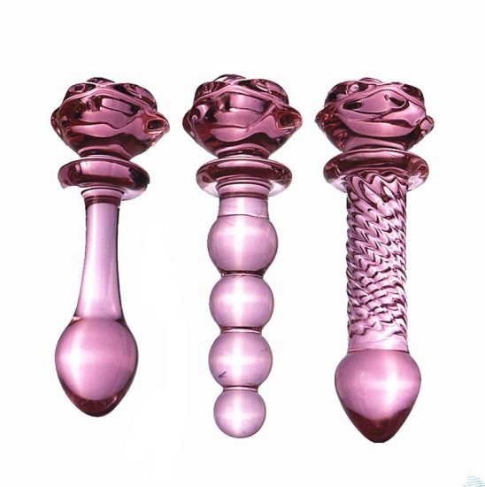 ICICLES Glass Rose Butt Set | Gift Box | Hand Blown | Light Pink