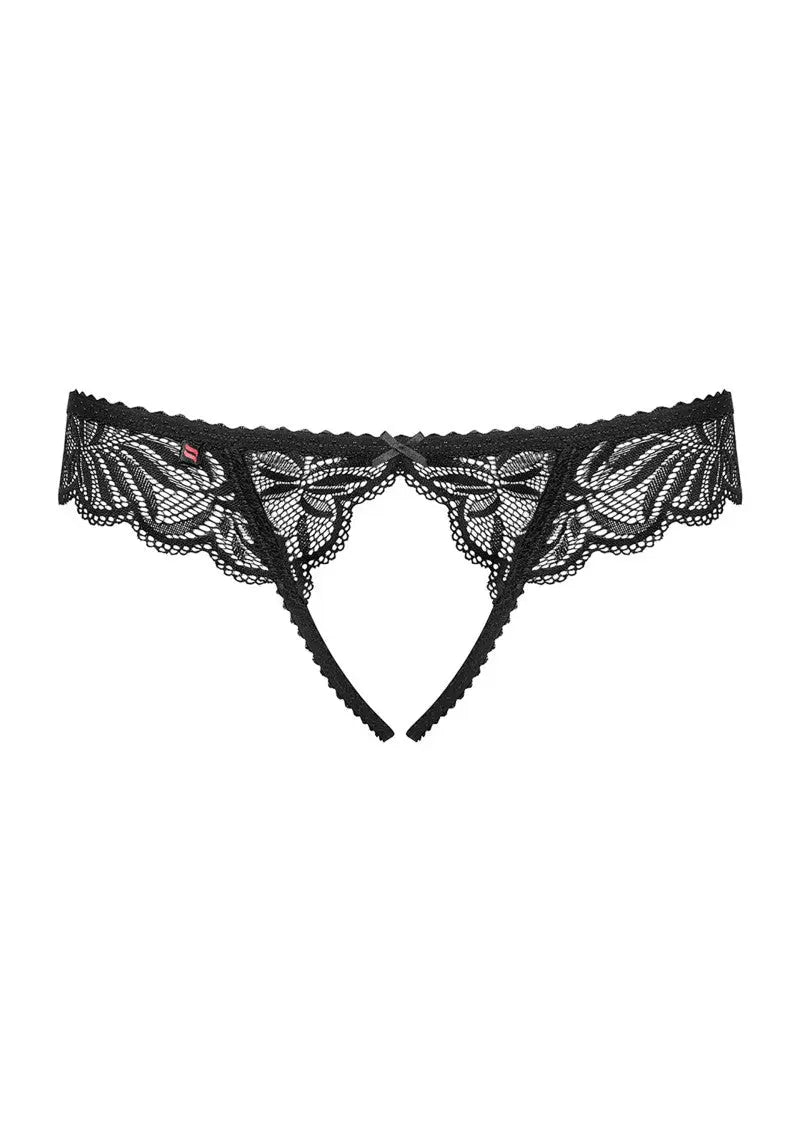 Obsessive Contica Crotchless Thong | Lace l Thong l Crouch less