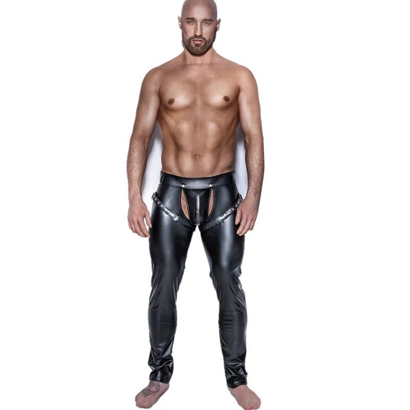 Merry See Leather Looking Sexy Boxer