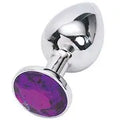 Silver Butt Plug | Medium | Purple