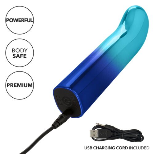 CalExotics Glam G Vibe Blue | Rechargeable G-Spot Vibrator | 10 Modes
