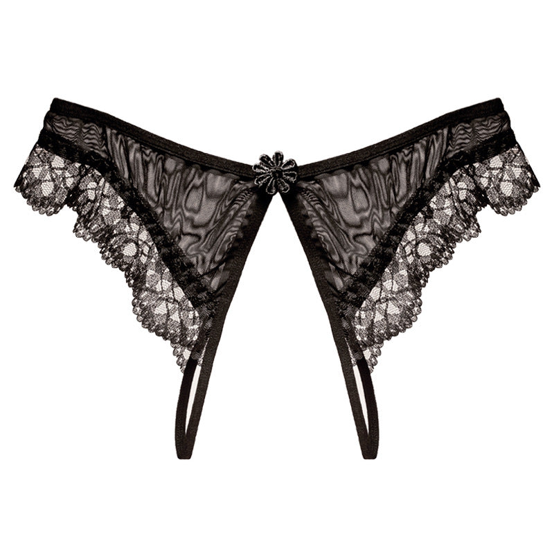 Clarisa Petite Thong | Crotchless | Embroidery | OS